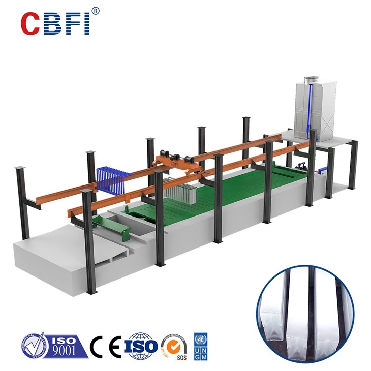 30 de tone pe zi Mașină de gheață cu bloc de apă pentru saramură